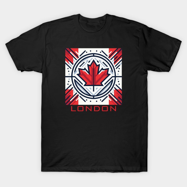 London Ontario Canada Flag T-Shirt by Heartsake